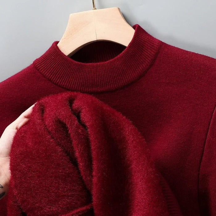 SaneShoppe-Men's Solid Turtleneck Knit Sweater Mock Neck Pullover Winter Fashion