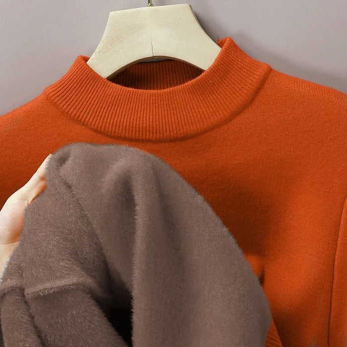 SaneShoppe-Men's Solid Turtleneck Knit Sweater Mock Neck Pullover Winter Fashion