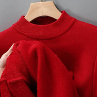 SaneShoppe-Men's Solid Turtleneck Knit Sweater Mock Neck Pullover Winter Fashion