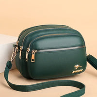 SaneShoppe - High Quality Soft Leather Purse Fashion Women Shoulder Messenger Bag Multi - pocket Wear - resistant Bag Luxury Ladies Handbag Sac