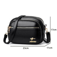 SaneShoppe - High Quality Soft Leather Purse Fashion Women Shoulder Messenger Bag Multi - pocket Wear - resistant Bag Luxury Ladies Handbag Sac