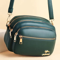 SaneShoppe - High Quality Soft Leather Purse Fashion Women Shoulder Messenger Bag Multi - pocket Wear - resistant Bag Luxury Ladies Handbag Sac