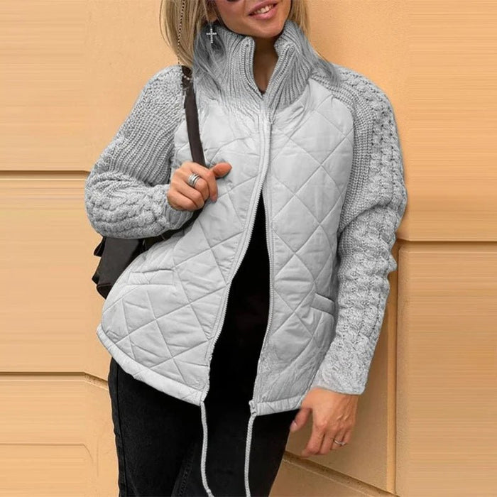 SaneShoppe - Jacket Women Winter Coat Women Full Sleeve Zip - up Padded Coat Autumn