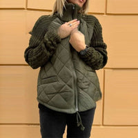 SaneShoppe - Jacket Women Winter Coat Women Full Sleeve Zip - up Padded Coat Autumn