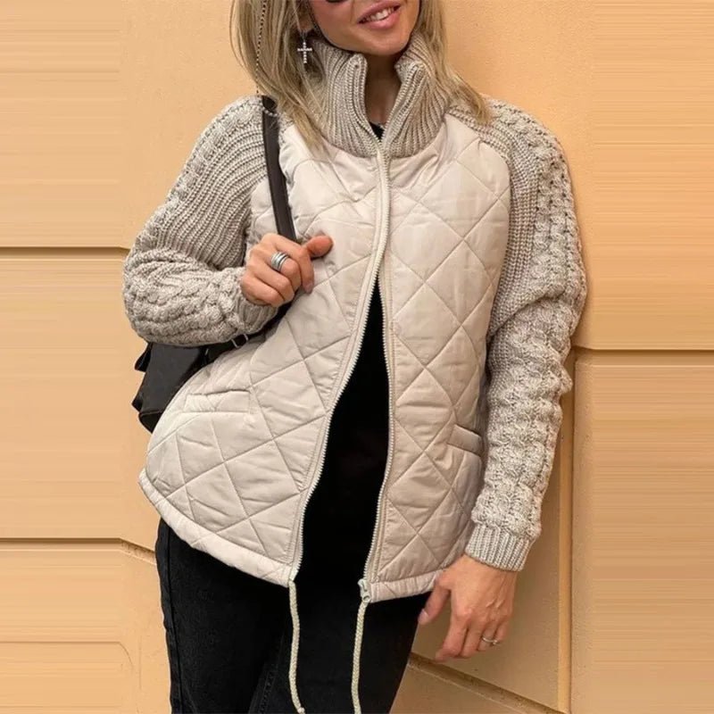 SaneShoppe - Jacket Women Winter Coat Women Full Sleeve Zip - up Padded Coat Autumn