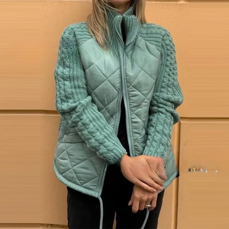 SaneShoppe - Jacket Women Winter Coat Women Full Sleeve Zip - up Padded Coat Autumn