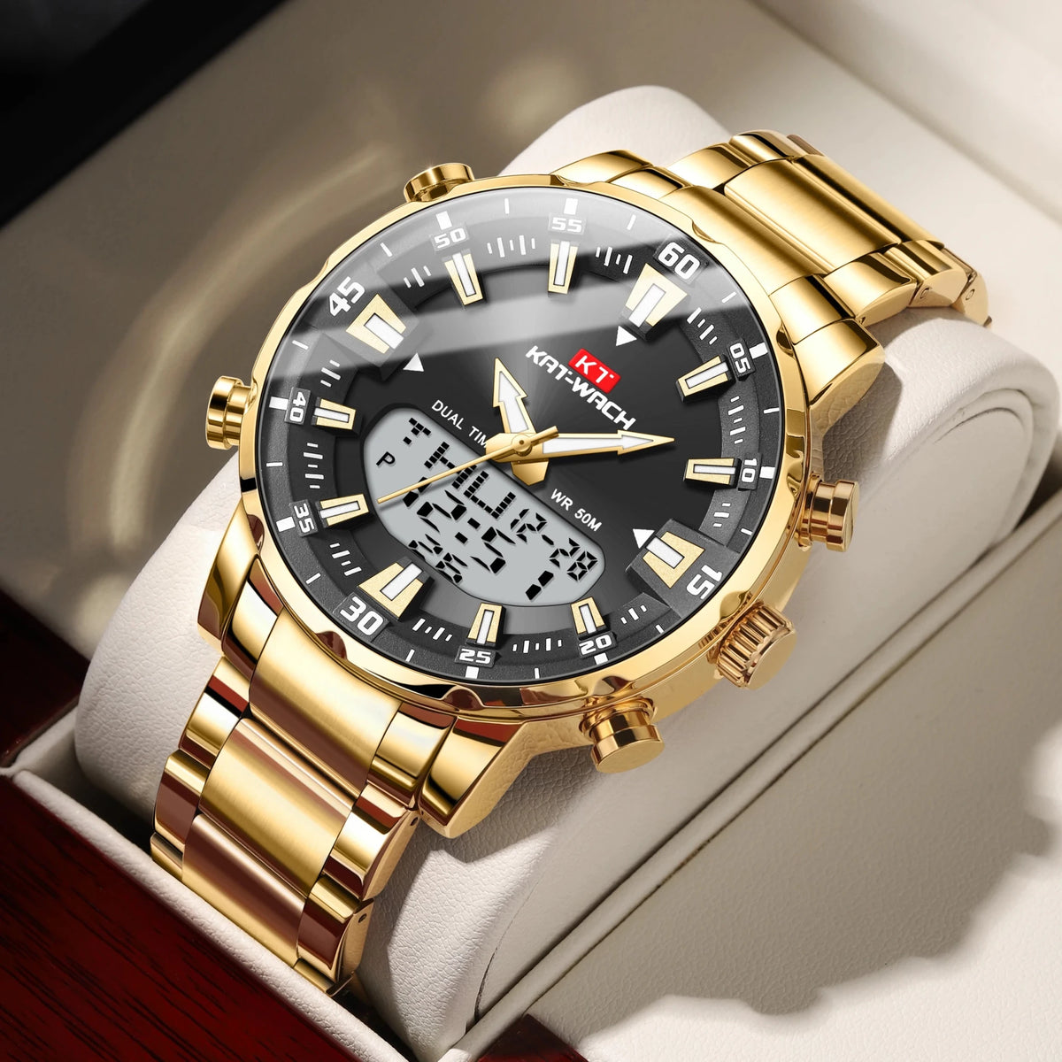 SaneShoppe - KAT - WACH Men Quartz Wrist Watch 2024 High Quality Luxury Original Waterproof Digital Watches