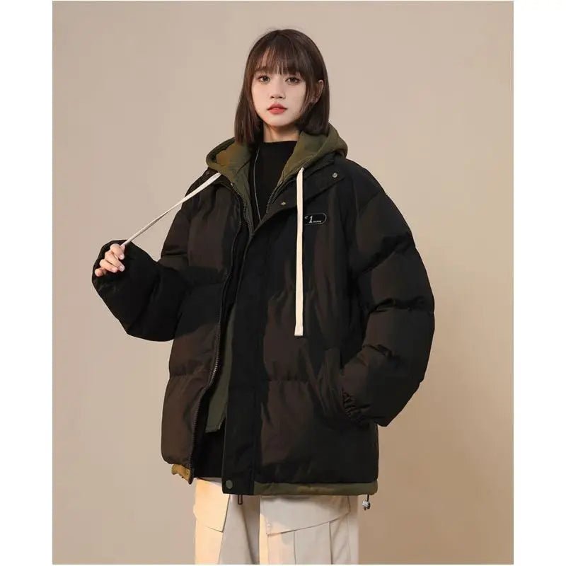 SaneShoppe-Y2K Harajuku Vintage Patch Fake Two-Piece Jacket Korean Style