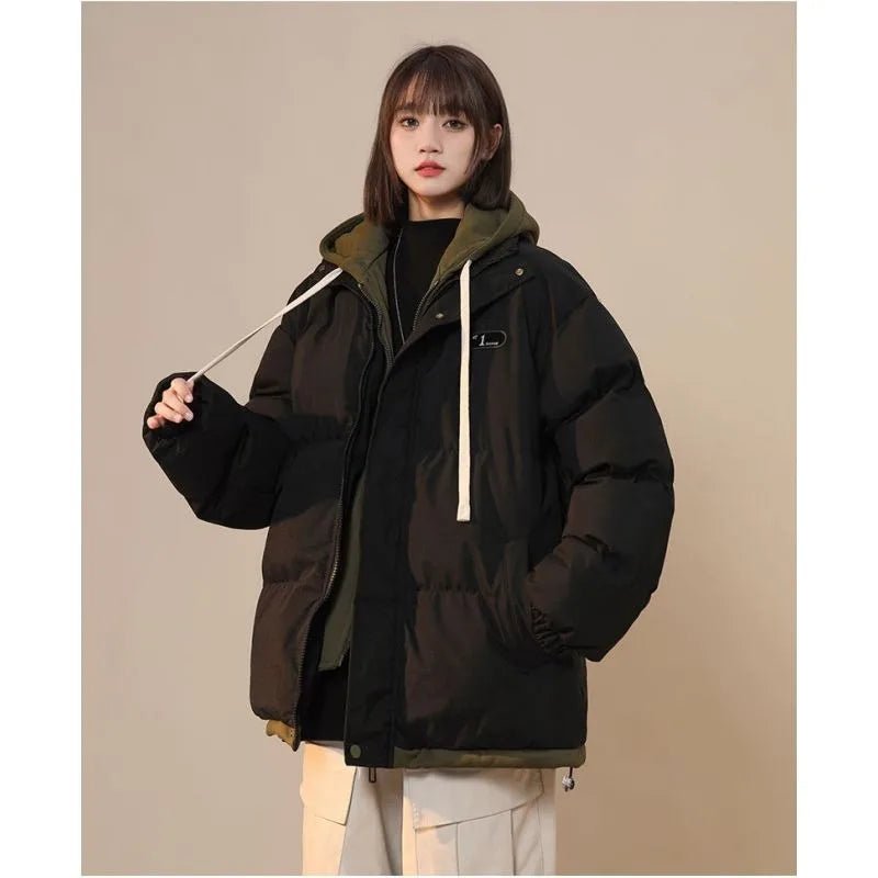 SaneShoppe-Y2K Harajuku Vintage Patch Fake Two-Piece Jacket Korean Style