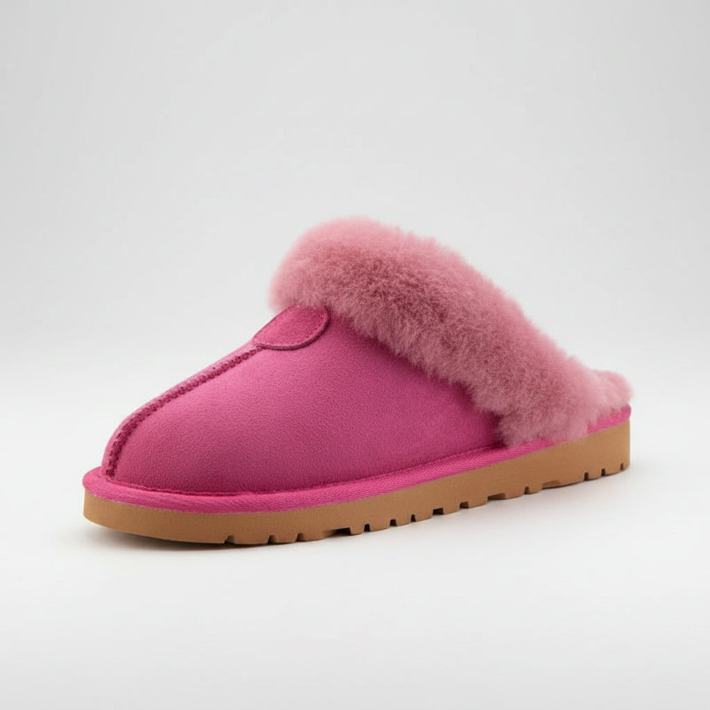 SaneShoppe-Soft Wool Winter Indoor Slippers - Top Quality Sheepskin Fur