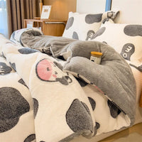 SaneShoppe - Lamb fleece blanket winter super warm quilt autumn spring bedding milk fleece comforter 5kg thickened dormitory single double