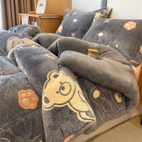 SaneShoppe - Lamb fleece blanket winter super warm quilt autumn spring bedding milk fleece comforter 5kg thickened dormitory single double
