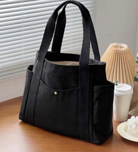 SaneShoppe - Large Capacity Canvas Tote Bags for Work Commuting Carrying Bag College Style Student Outfit Book Shoulder Bag Bolsos Para Mujer