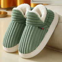 SaneShoppe - Litfun New Fur Slippers For Women Men Winter Furry Fashion Warm Ankles Plush Cozy Slides For Home Indoor Soft Sole Cotton Shoes