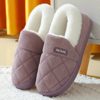 SaneShoppe - Litfun New Fur Slippers For Women Men Winter Furry Fashion Warm Ankles Plush Cozy Slides For Home Indoor Soft Sole Cotton Shoes