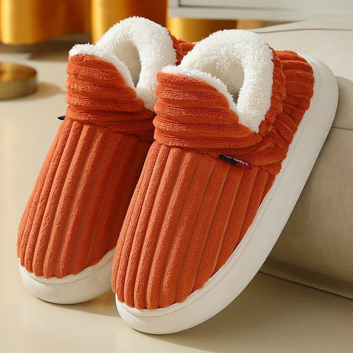 SaneShoppe - Litfun New Fur Slippers For Women Men Winter Furry Fashion Warm Ankles Plush Cozy Slides For Home Indoor Soft Sole Cotton Shoes