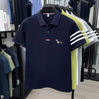 SaneShoppe-Men's Luxury Embroidered Polo Shirt for Business and Leisure