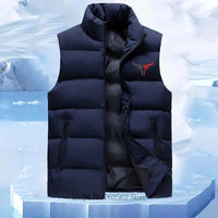 SaneShoppe - Men Casual Fashion Warm Comfortable Sleeveless Jacket Vest Coat Autumn Winter Mandarin Collar Sports Men Vest Outerwear