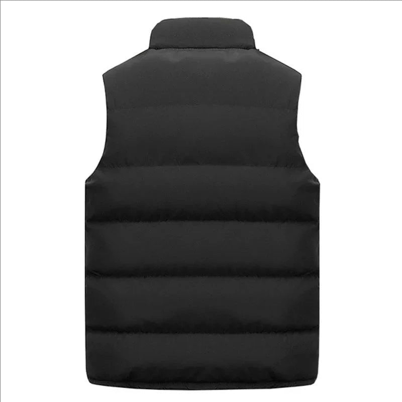 SaneShoppe - Men Casual Fashion Warm Comfortable Sleeveless Jacket Vest Coat Autumn Winter Mandarin Collar Sports Men Vest Outerwear