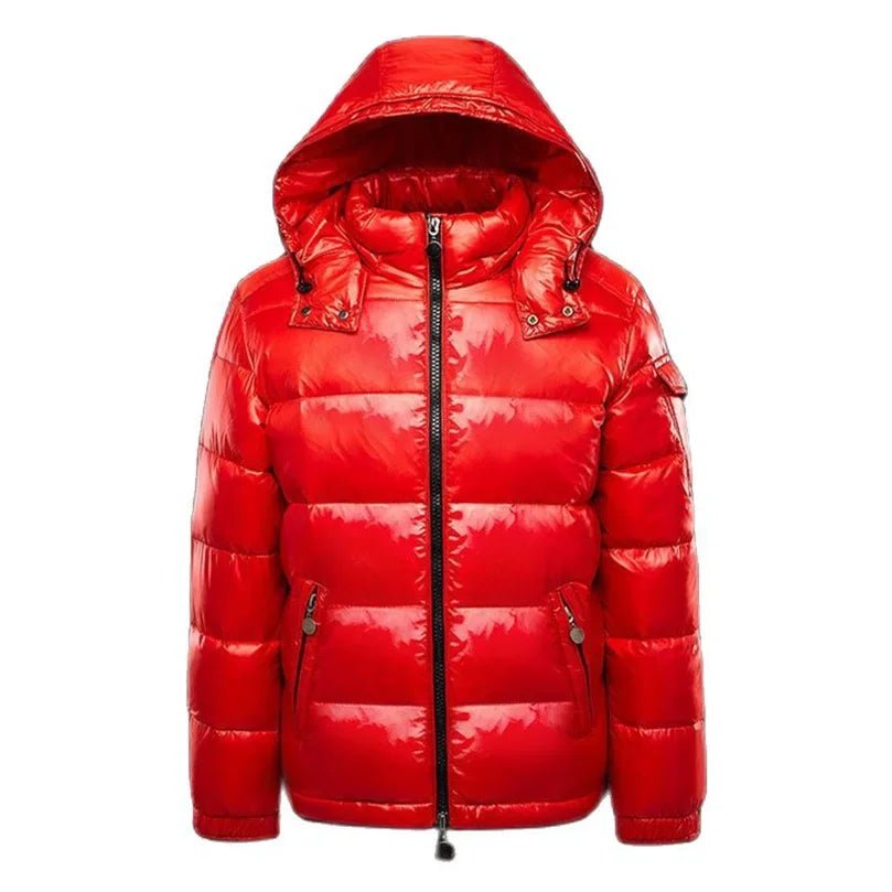 SaneShoppe - Men Detachable Hat Casual Parka Hooded Coat Winter New Men Solid Parkas White Duck Down Jacket Male Stand Collar Warm Thick Coat