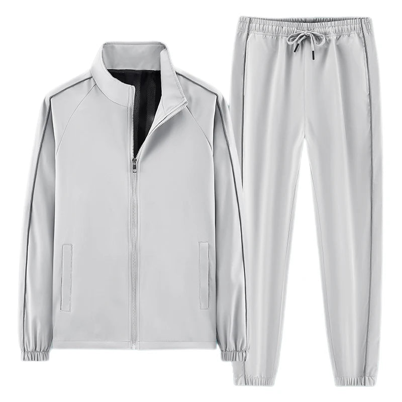 SaneShoppe-Men's Casual Tracksuit Set Spring Autumn Sportswear