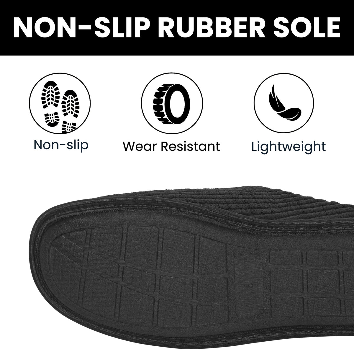 SaneShoppe - Men's Corduroy Slip On Indoor House Shoes Non Slip Sole Memory Foam Warm Thermal Lined Easy Care Slipper Pair by Sock Stack