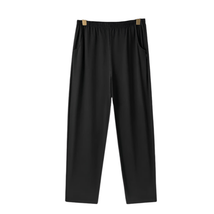 SaneShoppe - Men's Cotton Pajama Pants with Pockets, Elastic Waist, Large Size