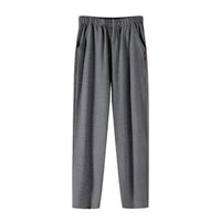 SaneShoppe - Men's Cotton Pajama Pants with Pockets, Elastic Waist, Large Size