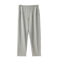 SaneShoppe - Men's Cotton Pajama Pants with Pockets, Elastic Waist, Large Size