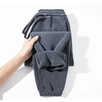 SaneShoppe-Men's Winter Fleece-Lined Drawstring Pants - Casual, Durable & Comfortable
