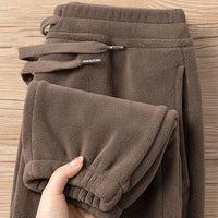 SaneShoppe-Men's Winter Fleece-Lined Drawstring Pants - Casual, Durable & Comfortable