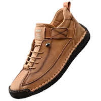 SaneShoppe - Men's Handmade Casual Shoes Low - Top Fashionable Comfortable All - Season Large Size Men's Footwear