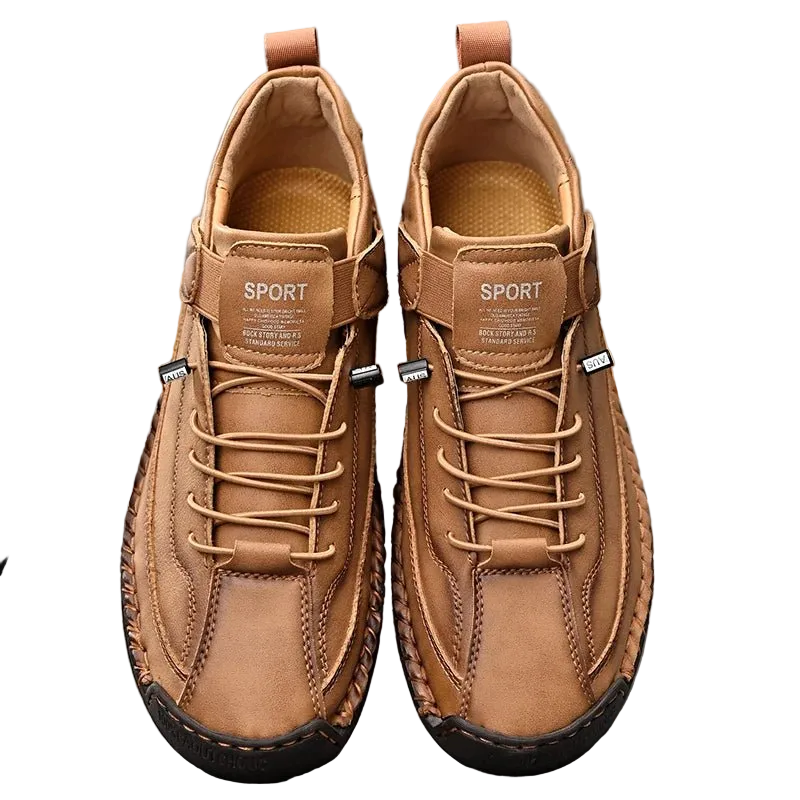 SaneShoppe - Men's Handmade Casual Shoes Low - Top Fashionable Comfortable All - Season Large Size Men's Footwear