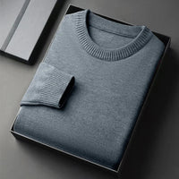 SaneShoppe-Men's Classic Crewneck Knit Pullover Sweater, Lightweight Solid Color Soft Casual Sweater