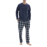 Men's Thermal Fleece Pyjama Set with Cotton Bottoms, Sizes M-XXL