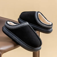 SaneShoppe-Cozy Men's Plush Slippers with Fleece Lining and Non-Slip Sole for Indoor/Outdoor Use
