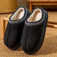 SaneShoppe-Cozy Men's Plush Slippers with Fleece Lining and Non-Slip Sole for Indoor/Outdoor Use