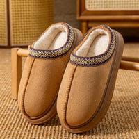 SaneShoppe-Cozy Men's Plush Slippers with Fleece Lining and Non-Slip Sole for Indoor/Outdoor Use