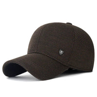 SaneShoppe-Men's Adjustable Winter Baseball Cap with Ear Flaps