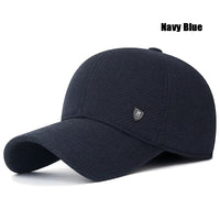 SaneShoppe-Adjustable Men's Winter Baseball Cap with Ear Flaps for Outdoor Running