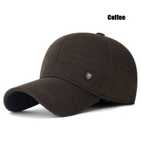 SaneShoppe-Adjustable Men's Winter Baseball Cap with Ear Flaps for Outdoor Running