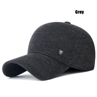 SaneShoppe-Adjustable Men's Winter Baseball Cap with Ear Flaps for Outdoor Running