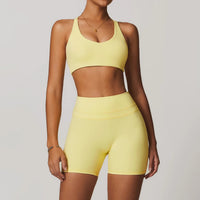 SaneShoppe-Mikeyoga 2PCS Yoga Set Women's Sportswear Workout Clothes Leggings Crop Top