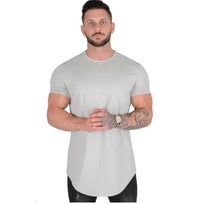 SaneShoppe - Muscle Fitness T-shirt Summer Men's Athleisure Workout short sleeve T-shirt High Quality cotton Men T-shirt Gym Sport Shirt Tops