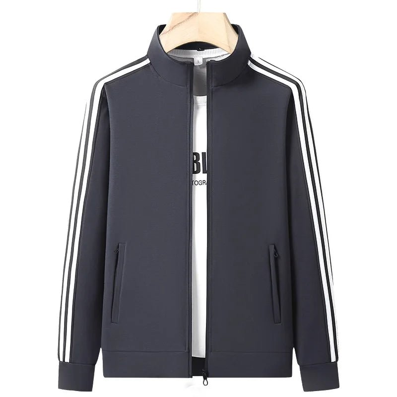 SaneShoppe-Men's Trendy Slim Fit Sportswear Set with Open Cardigan Sweatshirt - L-6XL Sizes