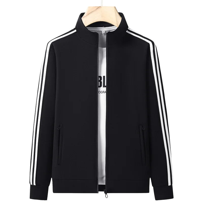 SaneShoppe-Men's Trendy Slim Fit Sportswear Set with Open Cardigan Sweatshirt - L-6XL Sizes