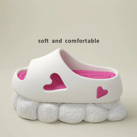 SaneShoppe - New arrival 6 cm platform EVA slipper women's light summer slides woman chunky home bath shoes girls garden clogs mute slippers