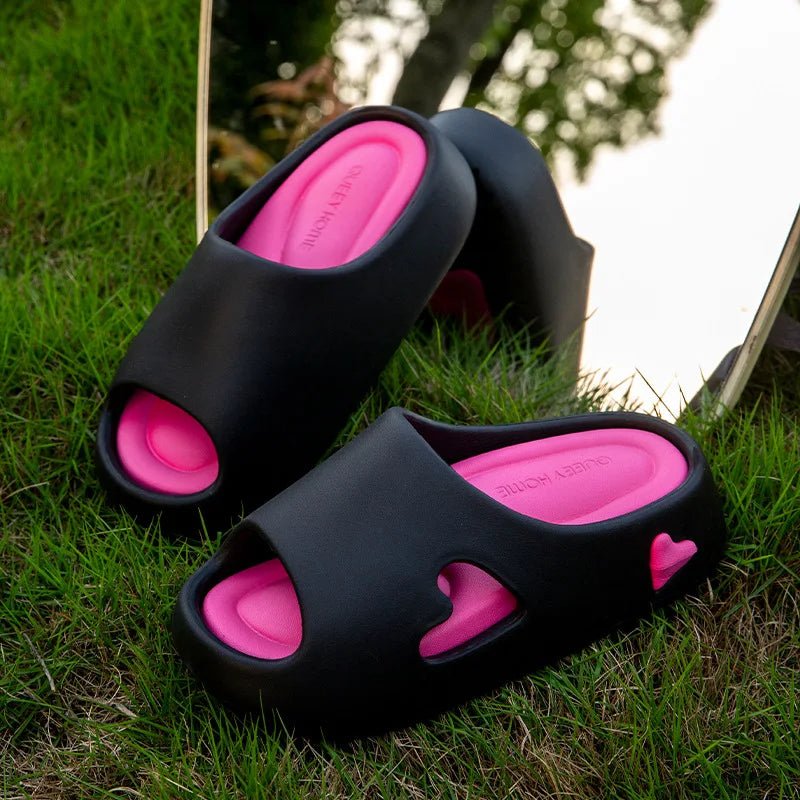 SaneShoppe - New arrival 6 cm platform EVA slipper women's light summer slides woman chunky home bath shoes girls garden clogs mute slippers