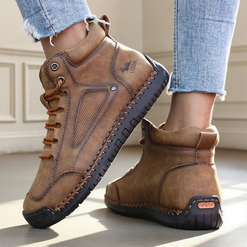SaneShoppe - New Handmade Leather Women Shoes Casual Slip on Loafers Breathable Leather Shoes Flats Fashion Moccasins Tooling Shoes Plus Size