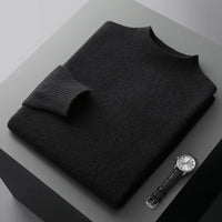 SaneShoppe - New Men's Fashion Casual Wool Sweater Warm Autumn And Winter Semi - High Neck Knitted Bottoming Shirt